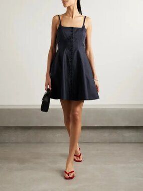 la ligne denim dress La Ligne | Dresses | La Ligne Jean Blue Denim Mini Dress Smocked Back  Sweetheart Neck Cotton Large